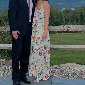 Summer Floral Ruffle Maxi Dress